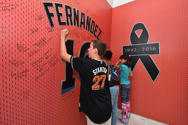 Jose Fernandez tribute wall