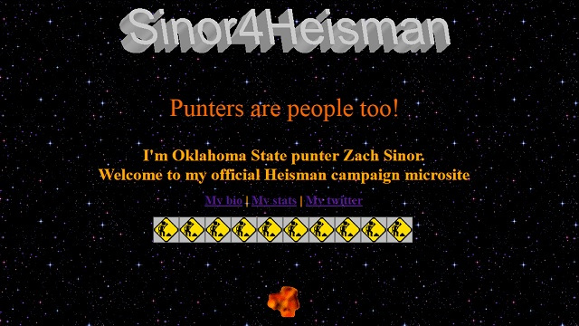 Oklahoma State punter Zach Sinor