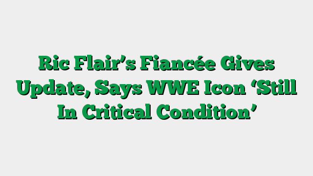 Ric Flair’s Fiancée Gives Update, Says WWE Icon ‘Still In Critical Condition’