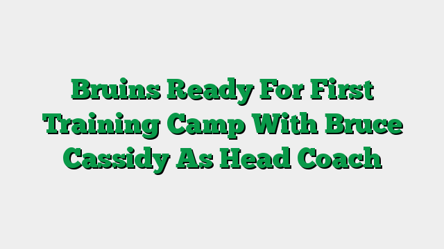 Bruins Ready For First Training Camp With Bruce Cassidy As Head Coach