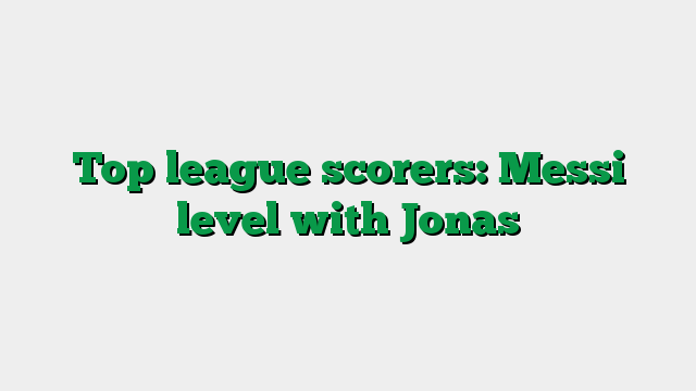 Top league scorers: Messi level with Jonas