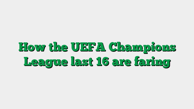 How the UEFA Champions League last 16 are faring