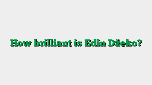 How brilliant is Edin Džeko?