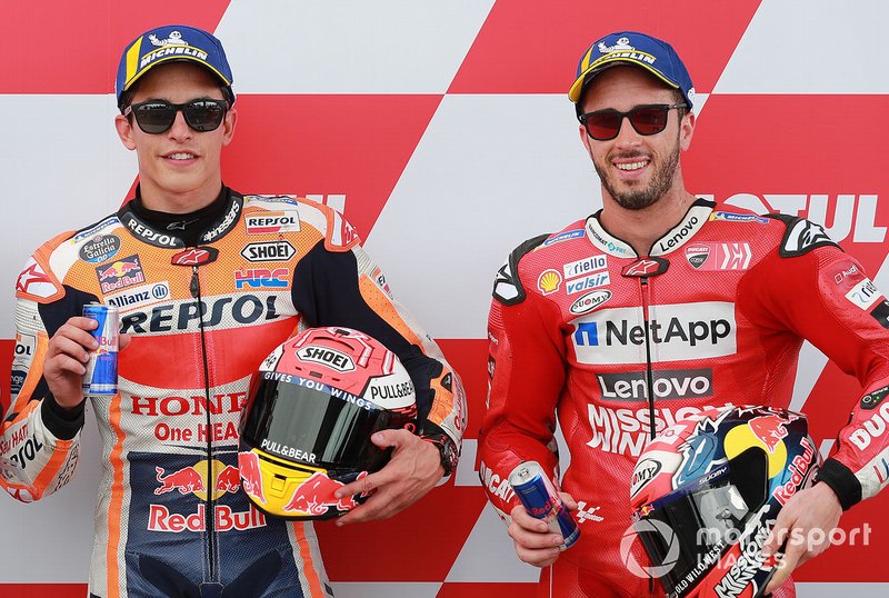 Polesitter Marc Marquez, Repsol Honda Team, third place, Andrea Dovizioso, Ducati Team