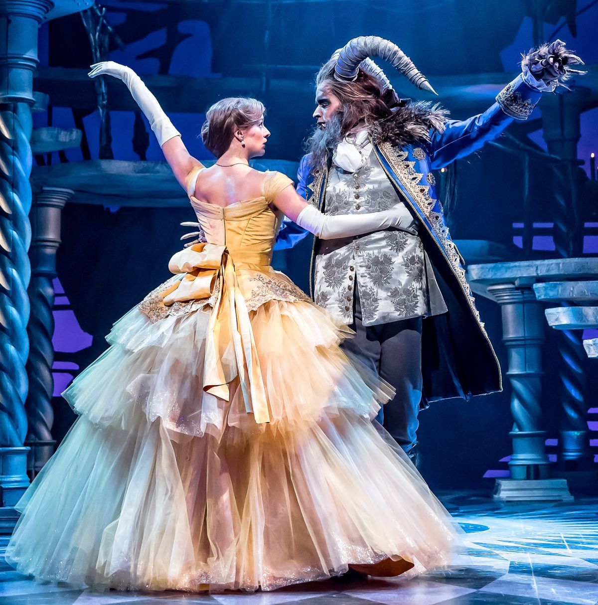 Erica Stephan and Brandon Contreras star in “Disney’s Beauty and the Beast” at the Drury Lane Theatre in Oakbrook Terrace. | Brett Beiner Photo