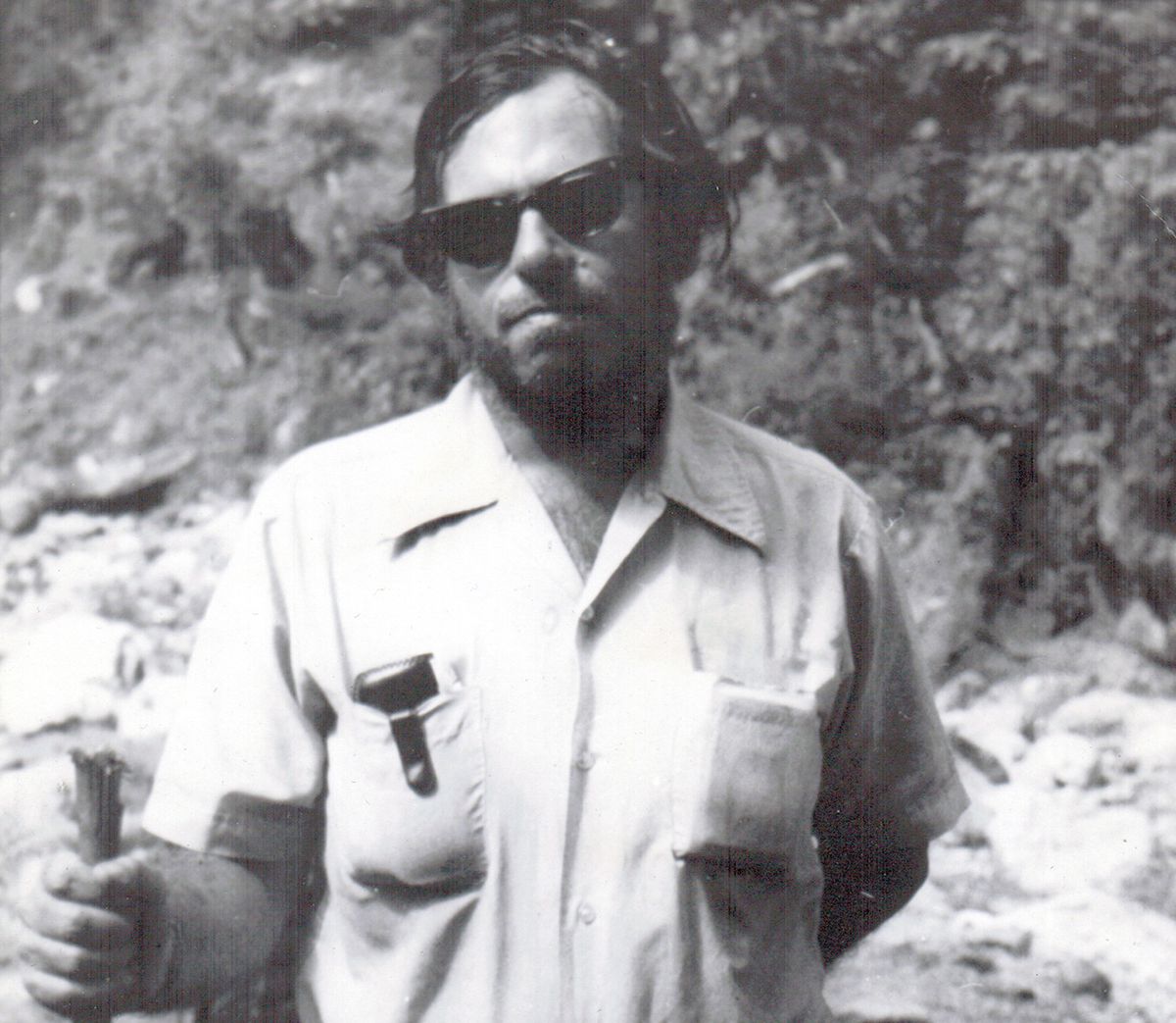 Marvin Weinstein hiking in Nepal in 1976. 