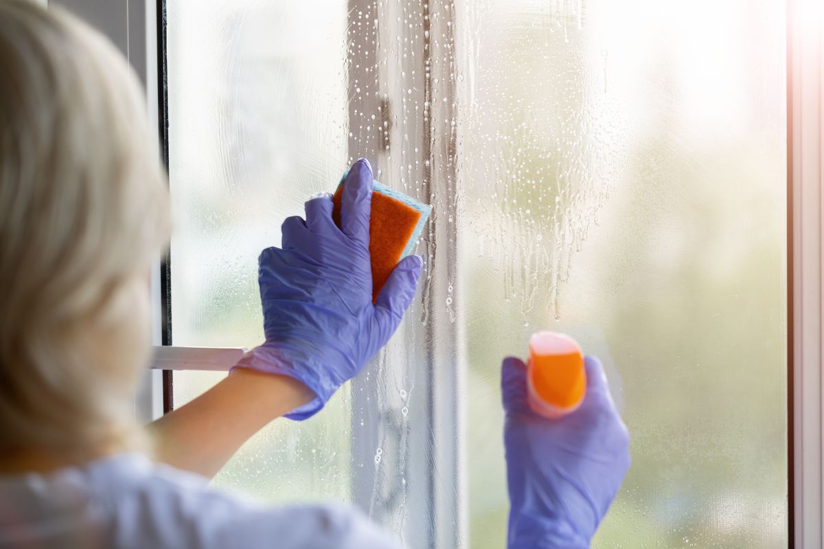 Washing windows is one of many spring cleaning tasks that can be done while sheltering in place.